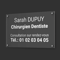 Plaque pro dentiste