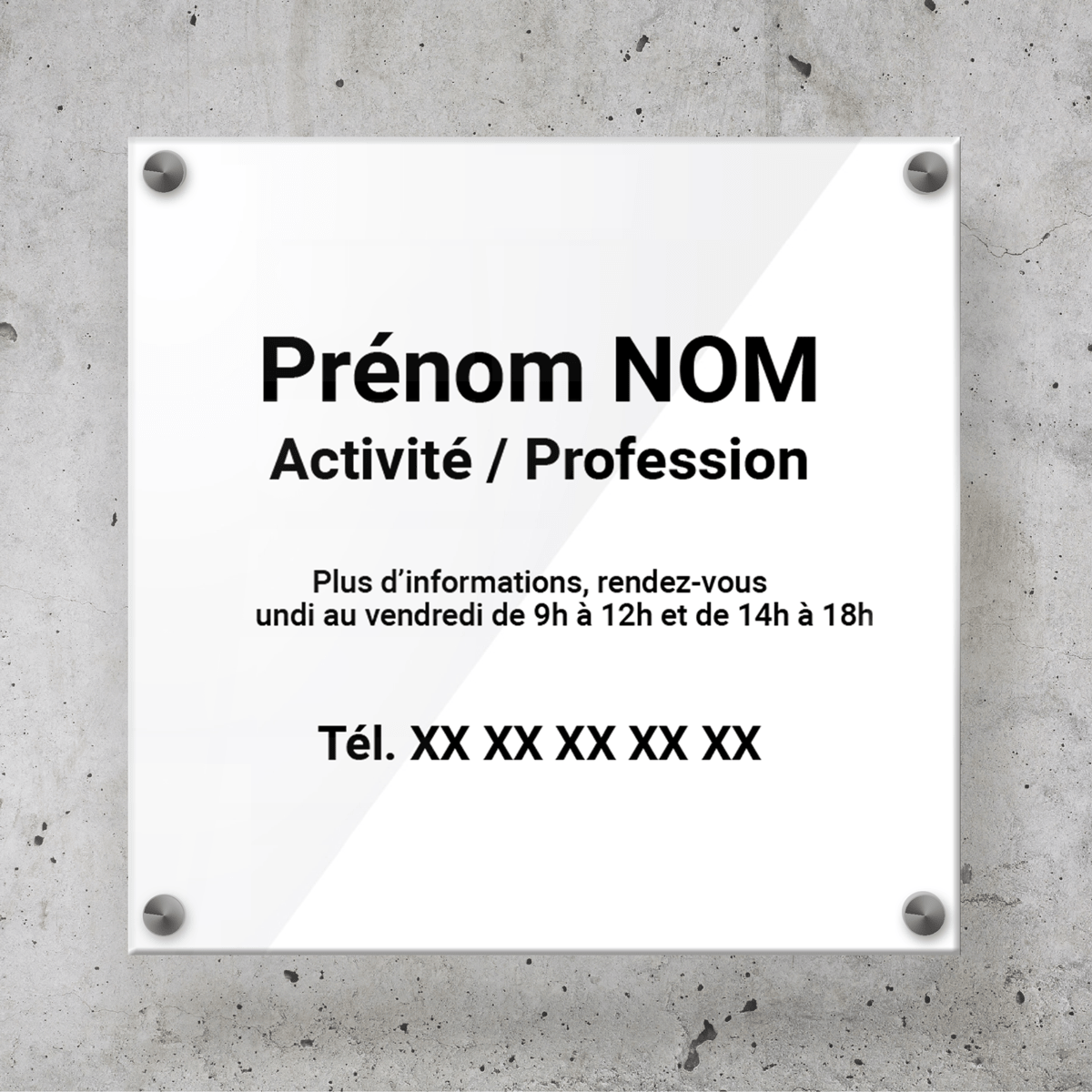 Plaque professionnelle